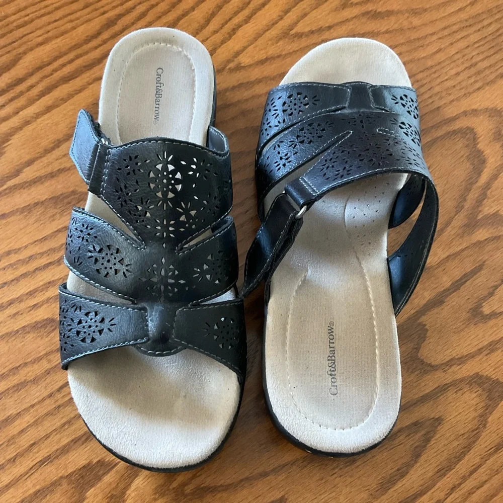 Croft & Barrow (Kohl’s) Slide Sandals, Women’s Sz 8-8.5